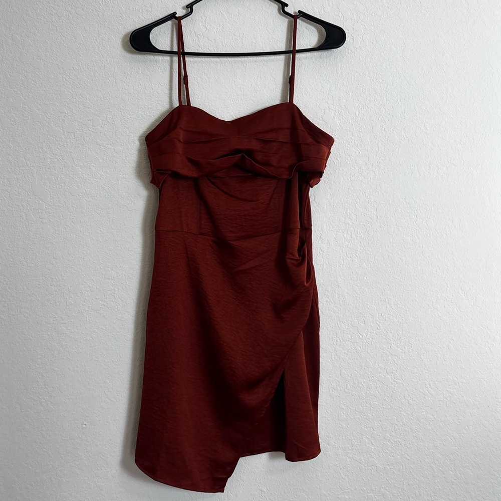 Sadie & Sage Asymmetrical Burt Orange Dress. Size S